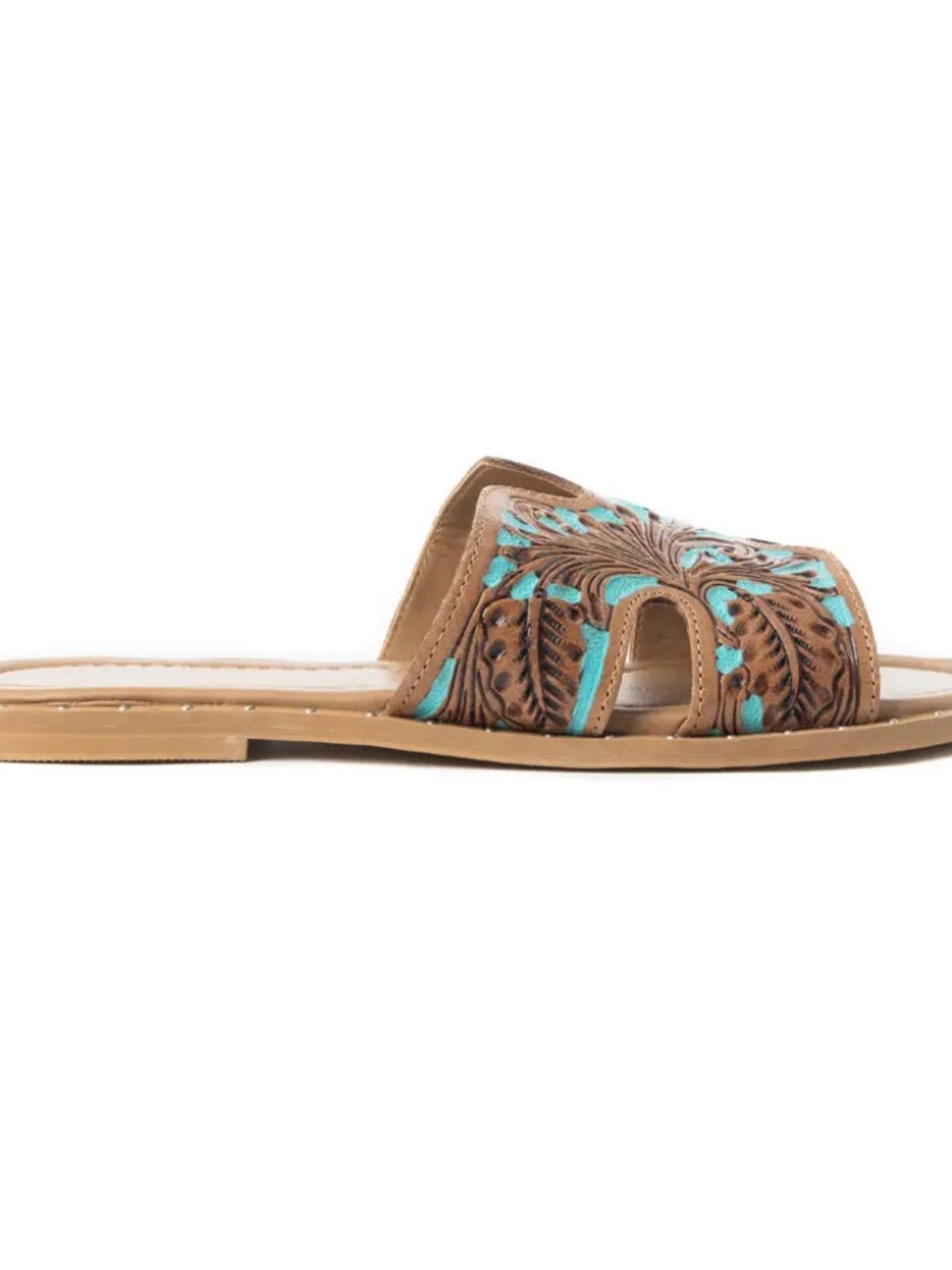 NWT Carmina Anne Western Leather Tooled Sandals - Picture 3 of 8